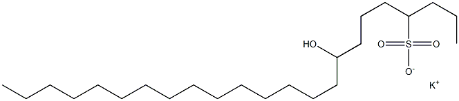 8-Hydroxytricosane-4-sulfonic acid potassium salt Struktur