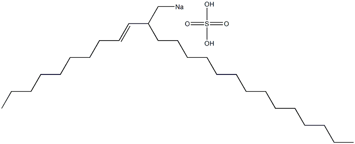 Sulfuric acid 2-(1-decenyl)hexadecyl=sodium ester salt Struktur