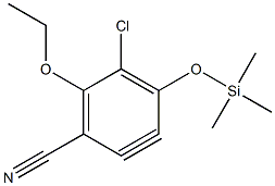 5-Chloro-4-ethoxy-6-(trimethylsilyloxy)benzyne-3-carbonitrile Struktur