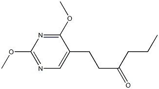 5-(3-Oxohexyl)-2,4-dimethoxypyrimidine Struktur