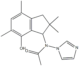 2,3-Dihydro-3-[(1H-imidazol-1-yl)acetylamino]-2,2,5,7-tetramethyl-1H-inden-4-ol Struktur