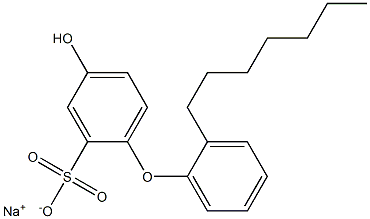 4-Hydroxy-2'-heptyl[oxybisbenzene]-2-sulfonic acid sodium salt Struktur