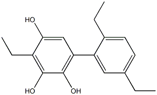 3-Ethyl-6-(2,5-diethylphenyl)benzene-1,2,4-triol Struktur