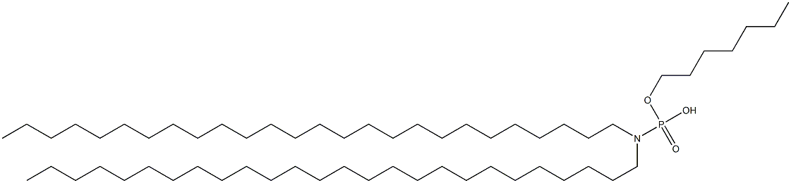 N,N-Dihexacosylamidophosphoric acid hydrogen heptyl ester Struktur