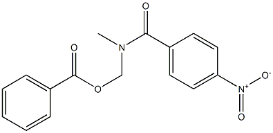 Benzoic acid [[4-nitrobenzoyl](methyl)amino]methyl ester Struktur