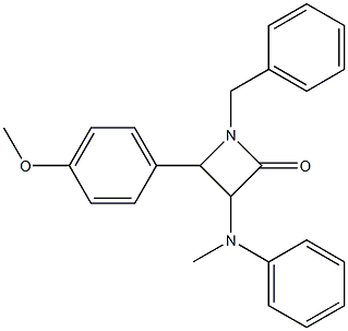 1-Benzyl-3-(methylphenylamino)-4-(4-methoxyphenyl)azetidin-2-one Struktur