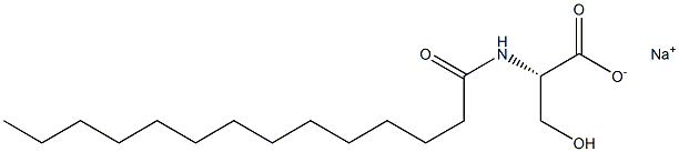 (S)-3-Hydroxy-2-(myristoylamino)propanoic acid sodium salt Struktur