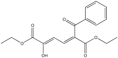 2-Benzoyl-5-hydroxy-2,4-hexadienedioic acid diethyl ester Struktur