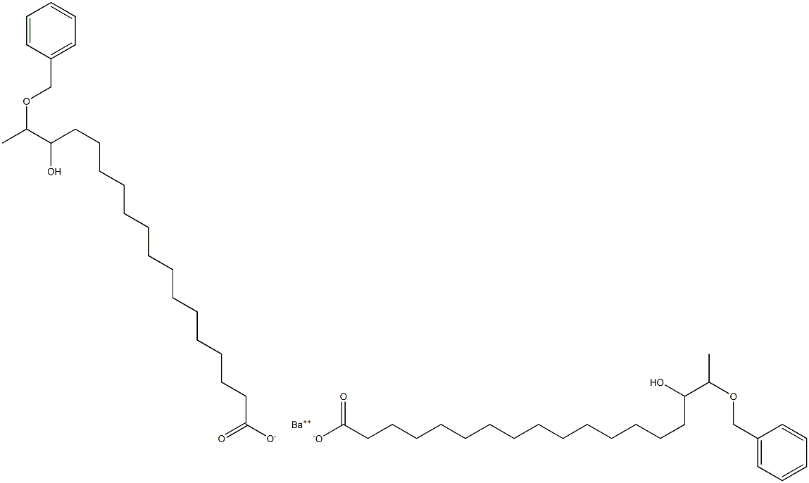 Bis(17-benzyloxy-16-hydroxystearic acid)barium salt Struktur