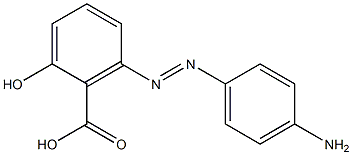 6-(4-Aminophenylazo)-2-hydroxybenzoic acid Struktur