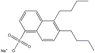 5,6-Dibutyl-1-naphthalenesulfonic acid sodium salt Struktur