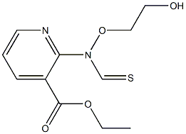 2-[(2-Hydroxyethoxy)(thiocarbonyl)amino]pyridine-3-carboxylic acid ethyl ester Struktur