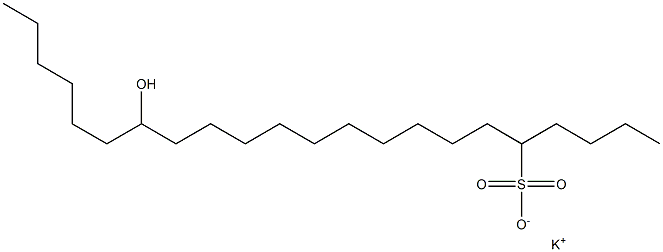 16-Hydroxydocosane-5-sulfonic acid potassium salt Struktur