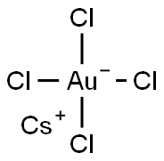 Cesium tetrachloroaurate(III) Struktur