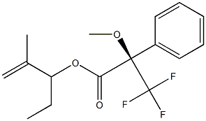 (R)-2-Methoxy-3,3,3-trifluoro-2-phenylpropanoic acid (1-ethyl-2-methyl-2-propenyl) ester Struktur