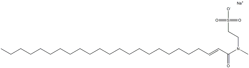 N-(1-Oxo-2-tetracosen-1-yl)-N-methyltaurine sodium salt Struktur