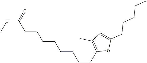 9-(3-Methyl-5-pentylfuran-2-yl)nonanoic acid methyl ester Struktur