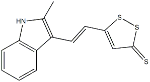 5-[2-(2-Methyl-1H-indol-3-yl)ethenyl]-3H-1,2-dithiol-3-thione Struktur