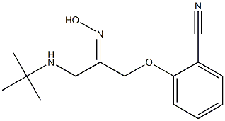 1-(2-Cyanophenoxy)-3-tert-butylaminoacetone (E)-oxime Struktur