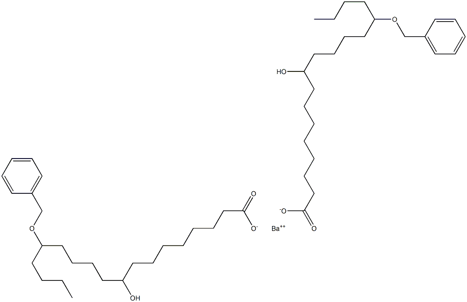 Bis(14-benzyloxy-9-hydroxystearic acid)barium salt Struktur