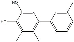 5,6-Dimethyl-4-(3-methylphenyl)benzene-1,2-diol Struktur