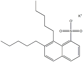 7,8-Dipentyl-1-naphthalenesulfonic acid potassium salt Struktur