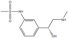 N-[3-[(R)-1-Hydroxy-2-(methylamino)ethyl]phenyl]methanesulfonamide Struktur