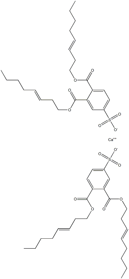 Bis[3,4-di(3-octenyloxycarbonyl)benzenesulfonic acid]calcium salt Struktur