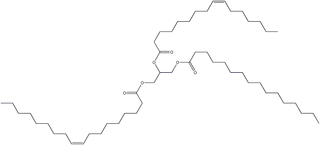 L-Glycerol 1-palmitate 2-palmitoleate 3-oleate Struktur