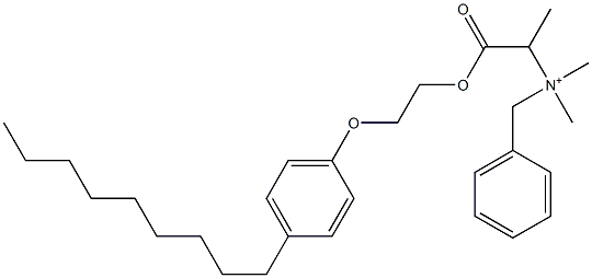 N,N-Dimethyl-N-benzyl-N-[1-[[2-(4-nonylphenyloxy)ethyl]oxycarbonyl]ethyl]aminium Struktur