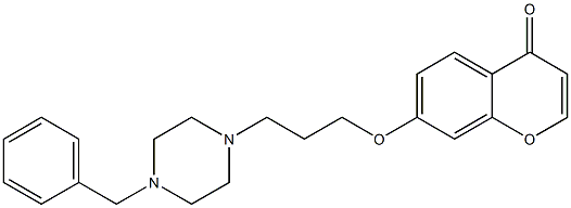 7-[3-[4-Benzyl-1-piperazinyl]propyloxy]-4H-1-benzopyran-4-one Struktur