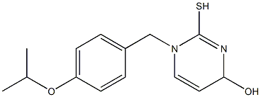 1,4-Dihydro-2-mercapto-1-(4-isopropoxybenzyl)pyrimidin-4-ol Struktur