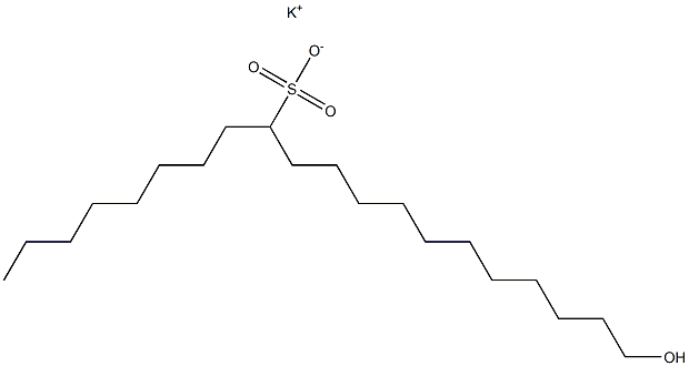 20-Hydroxyicosane-9-sulfonic acid potassium salt Struktur