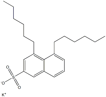 4,5-Dihexyl-2-naphthalenesulfonic acid potassium salt Struktur