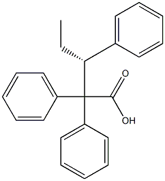 [R,(+)]-2,2,3-Triphenylvaleric acid Struktur