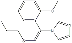 1-[(E)-2-Propylthio-1-(2-methoxyphenyl)ethenyl]-1H-imidazole Struktur