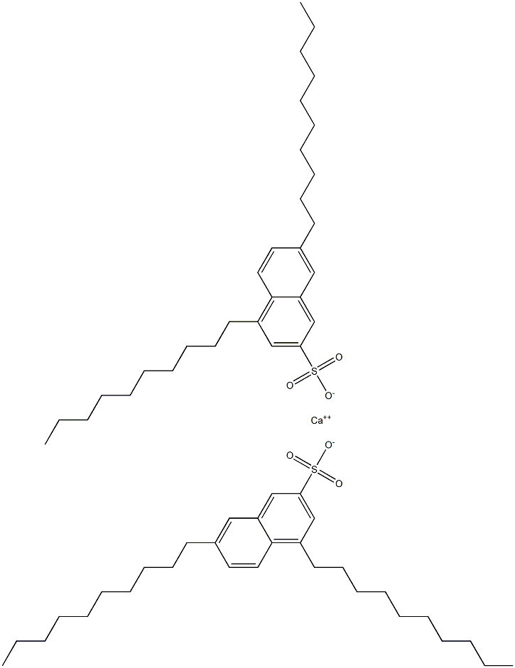 Bis(4,7-didecyl-2-naphthalenesulfonic acid)calcium salt Struktur