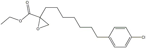 2-[7-(p-Chlorophenyl)heptyl]oxirane-2-carboxylic acid ethyl ester Struktur