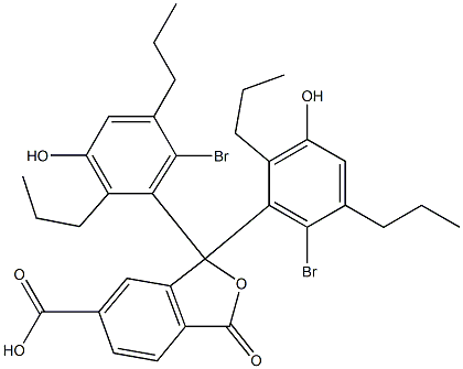 1,1-Bis(6-bromo-3-hydroxy-2,5-dipropylphenyl)-1,3-dihydro-3-oxoisobenzofuran-6-carboxylic acid Struktur