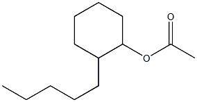 Acetic acid 2-pentylcyclohexyl ester Struktur