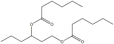 Dihexanoic acid 1,3-hexanediyl ester Struktur