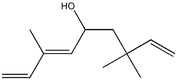 3,7,7-Trimethyl-1,3,8-nonatrien-5-ol Struktur