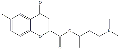 6-Methyl-4-oxo-4H-1-benzopyran-2-carboxylic acid [1-methyl-3-(dimethylamino)propyl] ester Struktur