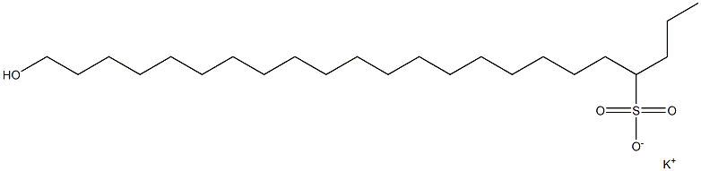 23-Hydroxytricosane-4-sulfonic acid potassium salt Struktur