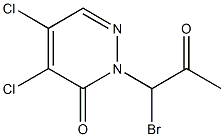 4,5-Dichloro-2-(1-bromo-2-oxopropyl)pyridazin-3(2H)-one Struktur