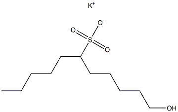 1-Hydroxyundecane-6-sulfonic acid potassium salt Struktur