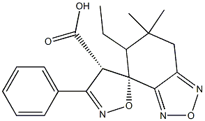 (4S,5S)-6',7'-Dihydro-6',6'-dimethyl-3-(phenyl)spiro[isoxazole-5(4H),4'(5'H)-[2,1,3]benzoxadiazole]-4-carboxylic acid ethyl ester Struktur