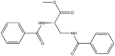 [S,(-)]-2,3-Di(benzoylamino)propionic acid methyl ester Struktur