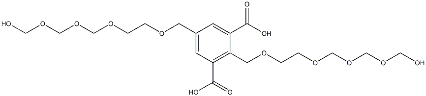 2,5-Bis(10-hydroxy-2,5,7,9-tetraoxadecan-1-yl)isophthalic acid Struktur