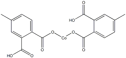 Bis(4-methyl-2-carboxybenzoyloxy)cobalt(II) Struktur